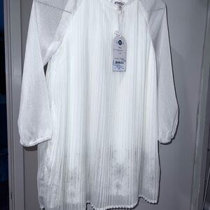 Hatley White Pleated Dress